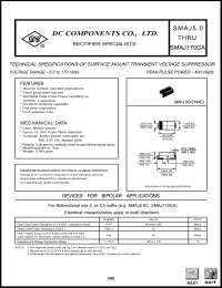 MAJ6.5A datasheet: 28.0 mA surface mount transient voltage suppressor MAJ6.5A