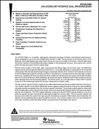 SN75ALS085DW datasheet:  LAN ACCESS UNIT INTERFACE DUAL DRIVER/RECEIVER SN75ALS085DW