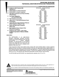 SN75ALS057DWR datasheet:  TRAPEZOIDAL-WAVEFORM INTERFACE BUS TRANSCEIVER SN75ALS057DWR