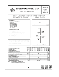 HER101 datasheet: 1.0 A high efficiency rectifier HER101