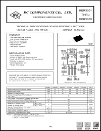 HER3002 datasheet: 30 mA high efficiency rectifier HER3002