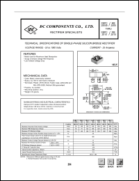 MB2505 datasheet: 25 mA single-phase silicon bridge rectifier MB2505