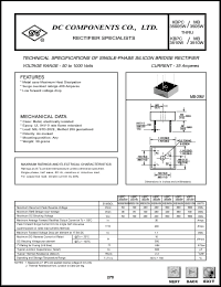 MB358W datasheet: 35 mA single-phase silicon bridge rectifier MB358W