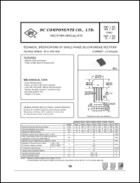 RS202 datasheet: 2.0 mA single-phase silicon bridge rectifier RS202