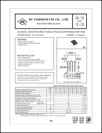 RS405 datasheet: 4.0 mA single-phase silicon bridge rectifier RS405