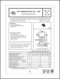 RS406 datasheet: 4.0 mA single-phase silicon bridge rectifier RS406