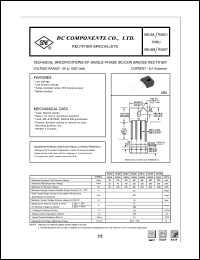 RS604 datasheet: 6.0 mA single-phase silicon bridge rectifier RS604
