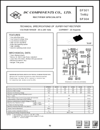 SF303 datasheet: 30 mA super fast rectifier SF303