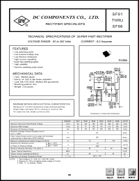 SF81 datasheet: 8.0 mA super fast rectifier SF81