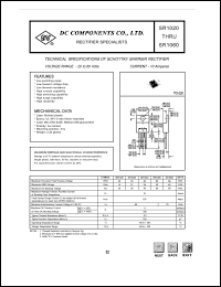 SR1050 datasheet: 10 mA schottky barrier rectifier SR1050