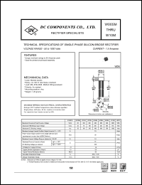 W005M datasheet: 1.5 mA single-phase silicon bridge rectifier W005M