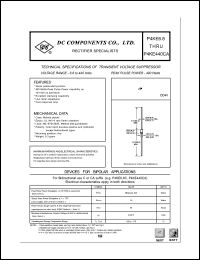 P4KE6.8 datasheet: 38 mA transient voltage suppressor P4KE6.8