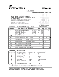 EFA040A datasheet: 8-12V low distortion GaAs power FET EFA040A