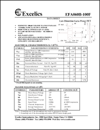 EFA060BB-100F datasheet: 8-12V low distortion GaAs power FET EFA060BB-100F