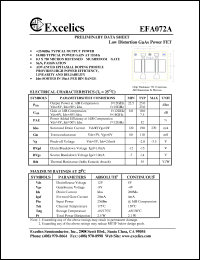 EFA072A datasheet: 8-12V low distortion GaAs power FET EFA072A