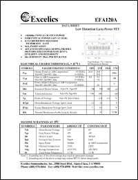 EFA120A datasheet: 8-12V low distortion GaAs power FET EFA120A