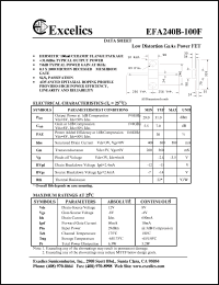 EFA240B-100F datasheet: 8-12V low distortion GaAs power FET EFA240B-100F