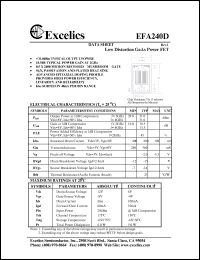 EFA240D datasheet: 8-12V low distortion GaAs power FET EFA240D