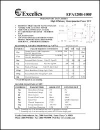 EPA120B-100F datasheet: 8-12V high efficiency heterojunction power FET EPA120B-100F