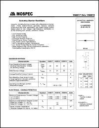 1N5819 datasheet: Schottky barrier rectifier 1N5819