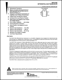 SN75176AP datasheet:  DIFFERENTIAL BUS TRANSCEIVER SN75176AP