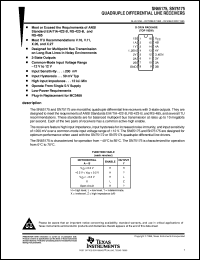 SN75175J datasheet:  QUADRUPLE DIFFERENTIAL LINE RECEIVER SN75175J