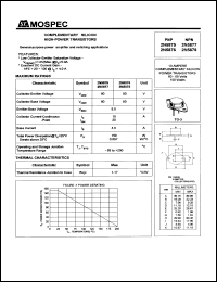 2N5876 datasheet: Complementary silicon high-power transistor 2N5876