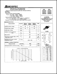 2N6040 datasheet: Darlington complementary silicon power transistor 2N6040