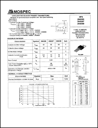 2N6387 datasheet: Silicon power darlington transistor 2N6387