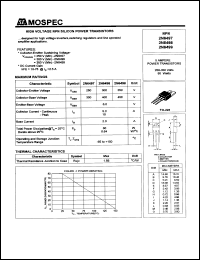 2N6499 datasheet: High voltage NPN silicon  power transistor 2N6499