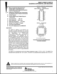 SN75173DR datasheet:  QUADRUPLE DIFFERENTIAL LINE RECEIVER SN75173DR