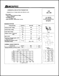 2SC1358 datasheet: 4,5Ampere horizontal deflection transistor 2SC1358
