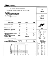 2SD313 datasheet: 3Ampere NPN silicon power transistor 2SD313