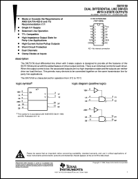 SN75159D datasheet:  DUAL DIFFERENTIAL LINE DRIVER WITH 3-STATE OUTPUTS SN75159D