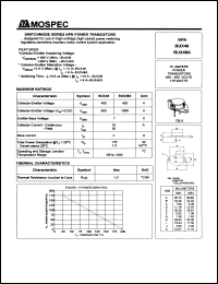 BUX48A datasheet: 15Ampere NPN silicon power transistor BUX48A