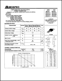 BD242B datasheet: 3Ampere complementary silicon plastic power transistor BD242B