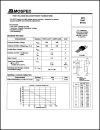 D44T2 datasheet: 250V 2Ampere high voltage silicon power transistor D44T2