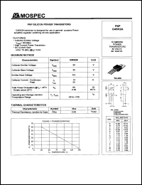 D45H2A datasheet: 10Ampere PNP silicon power transistor D45H2A