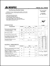 F08A30 datasheet: 8Ampere fast recovery rectifier diode F08A30