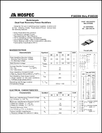 F30D15 datasheet: 30Ampere switchmode dual fast recovery power rectifier F30D15