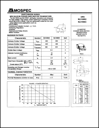 MJ10002 datasheet: Switchmode series NPN silicon power  darlington transistor MJ10002