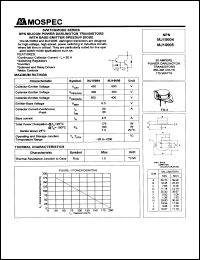 MJ10004 datasheet: Switchmode series NPN silicon power  darlington transistor MJ10004