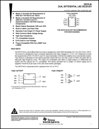 SN75146D datasheet:  DUAL DIFFERENTIAL LINE RECEIVER SN75146D