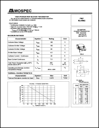 MJ4502 datasheet: 100V 30A  high-power PNP silicon transistor MJ4502