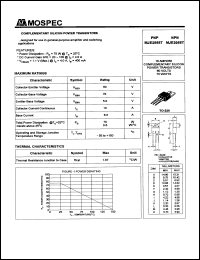 MJE3055T datasheet: 60V complementary silicon  power transistor MJE3055T