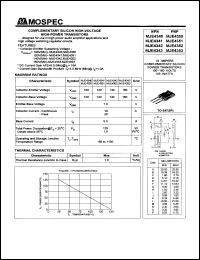 MJE4341 datasheet: 120V complementary silicon  high-power transistor MJE4341