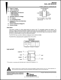 SN75140P datasheet:  DUAL LINE RECEIVER SN75140P