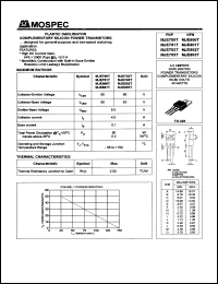 MJE700T datasheet: 60V plastic darlington complementary silicon  transistor MJE700T