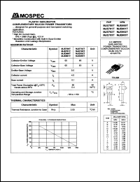 MJE702T datasheet: 60V plastic darlington complementary silicon  transistor MJE702T