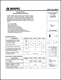 MS19 datasheet: 40V suface  mount schottky barrier rectifier MS19